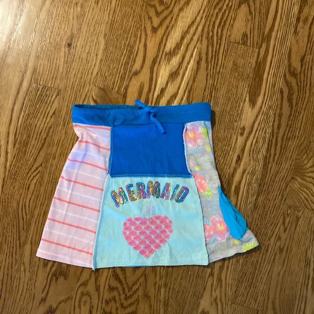 Handmade and recycled mermaid skirt with tie